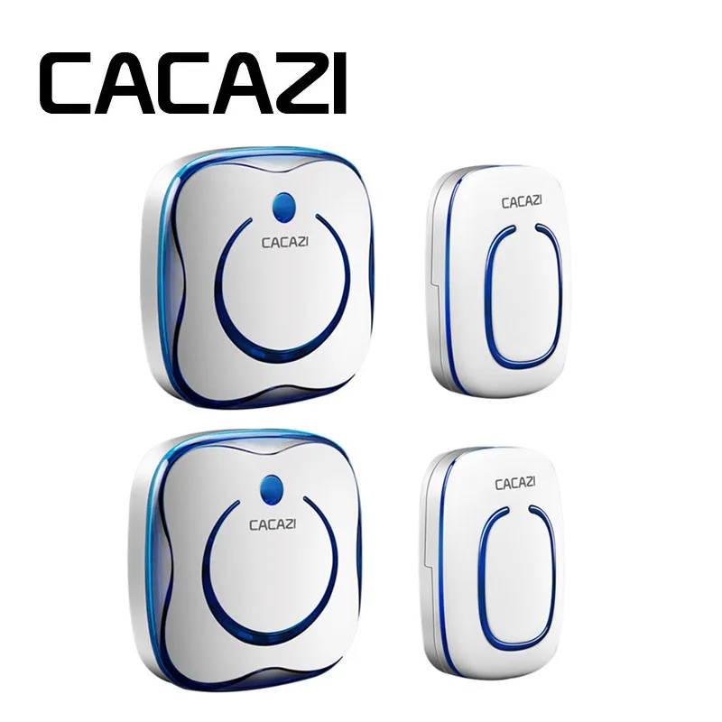 

CACAZI Smart Wireless Doorbell AC 100-240 V 280m Remote-Controlled Glitter Doorbell Ring 36 Ring 4 Undisturbed Ring Door