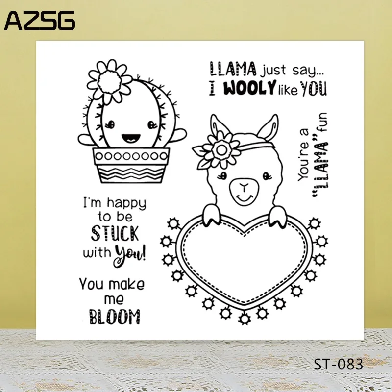 AZSG мультфильм/персонализировать альпаку/печенье/фрукты прозрачные штампы для DIY