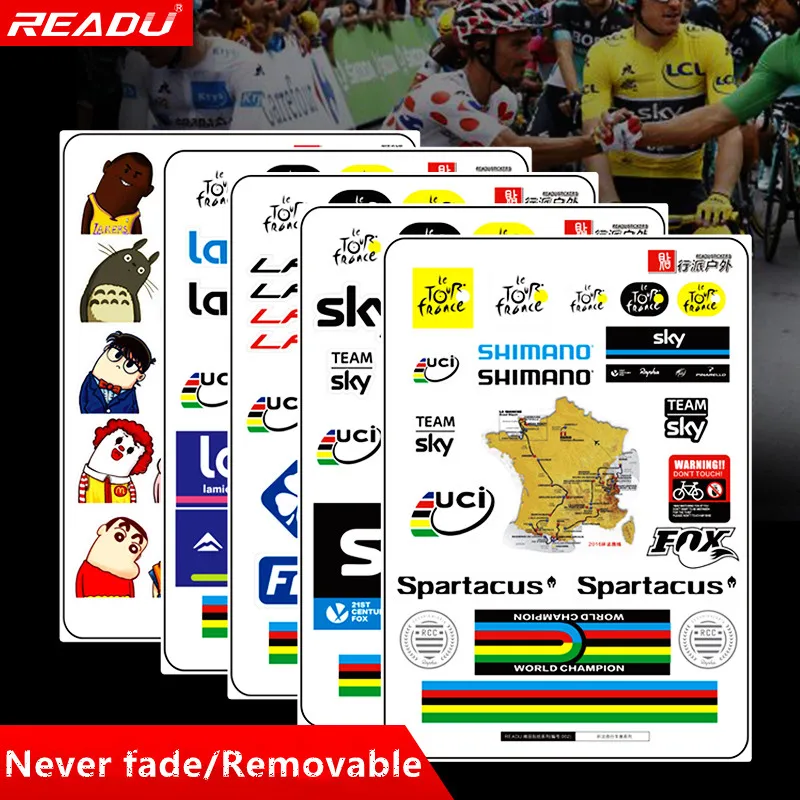 

MTB Road Bike DIY 3M sticker no fade removable children balance bicycle frame decorative frame fork sticker Tour de France film