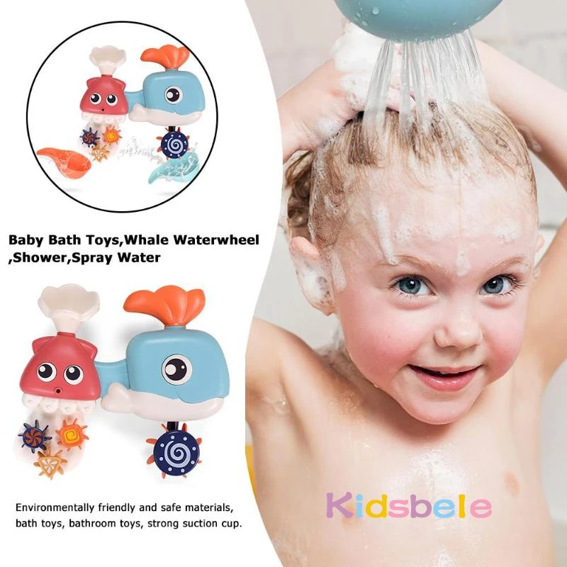 Kids Bath Toys Bathtub Shower Whale Waterwheel Spray Toys For Children  Summer Water Playing Bathroom Educational Brinquedos - AliExpress