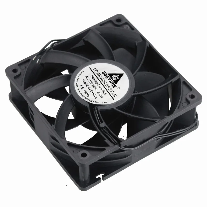 

1 Pcs Gdstime 12038EC 120*120*38mm 12cm EC AC 110V 120V 240V Brushless Cooling Fan 120mm x 38mm Electric Axial Flow Cooler Ball