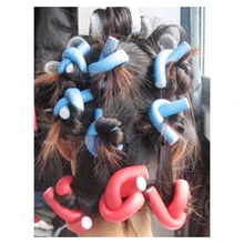 10 шт. DIY Прическа Бенди Инструменты для укладки волос пластиковые бигуди Ролик мягкая палочка спиральные салонные бигуди для мягких Кудрей