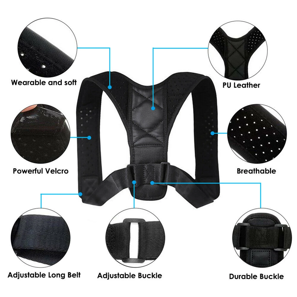 

Young Unisex Posture Corrector Adjustable Back Shoulder Belt Back Support Body Brace Belt,Posture Corrector,Back Shoulder Belt