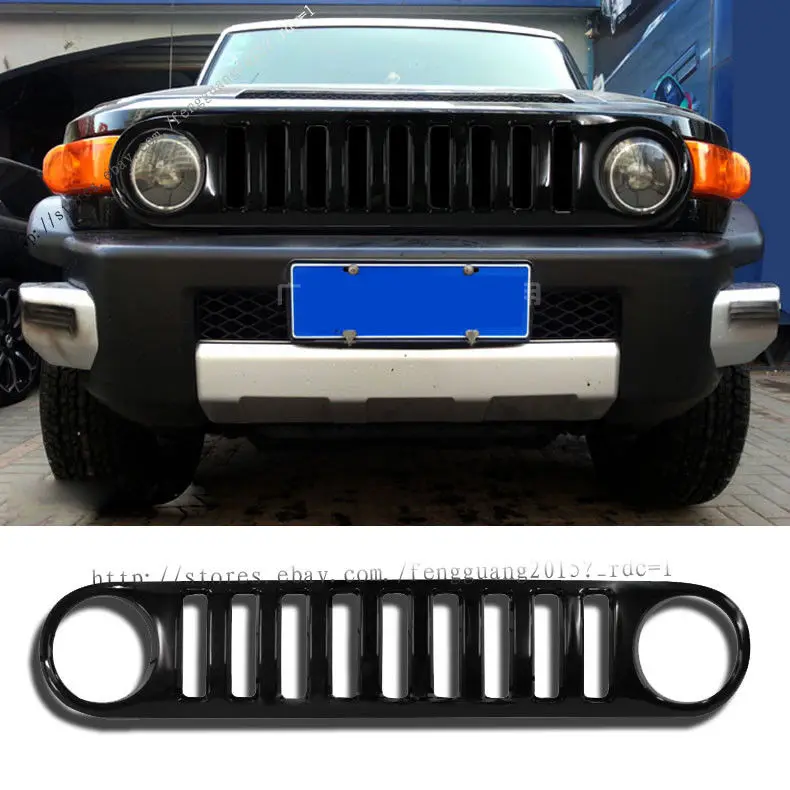 For Toyota Fj Cruiser 2007 2014 Black Abs Chrome Front Grille