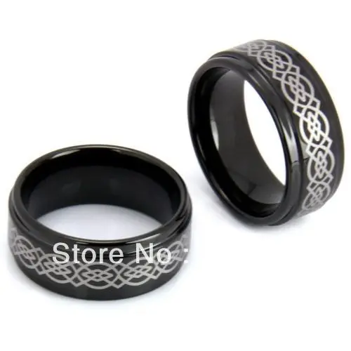 

FREE SHIPPING!USA WHOLESALES CHEAP PRICE BRAZIL RUSSIA CANADA UK HOT SELLING 8MM STEPPED BLACK LASER MEN'S TUNGSTEN WEDDING RING