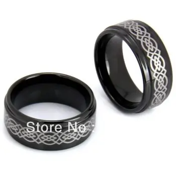 

FREE SHIPPING!USA WHOLESALES CHEAP PRICE BRAZIL RUSSIA CANADA UK HOT SELLING 8MM STEPPED BLACK LASER MEN'S TUNGSTEN WEDDING RING