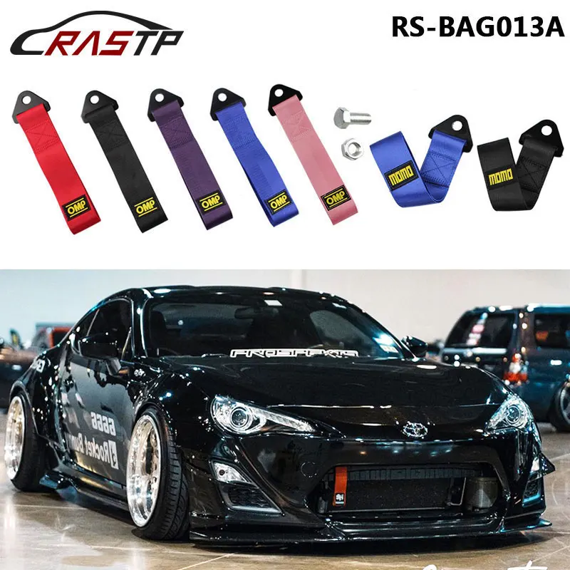 

RASTP New Material Smooth Surface Shiny OMP High Strength Nylon Racing Car Towing Strap Tow Ropes BAG013A
