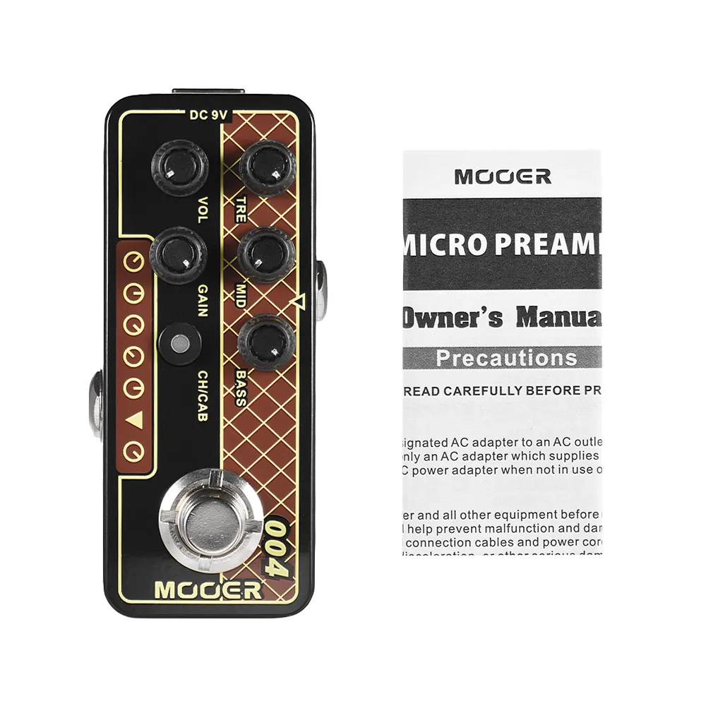 MOOER MICRO PREAMP Series 004 день Триппер 60's UK Twang цифровой Предварительный усилитель педаль гитарного эффекта True Bypass