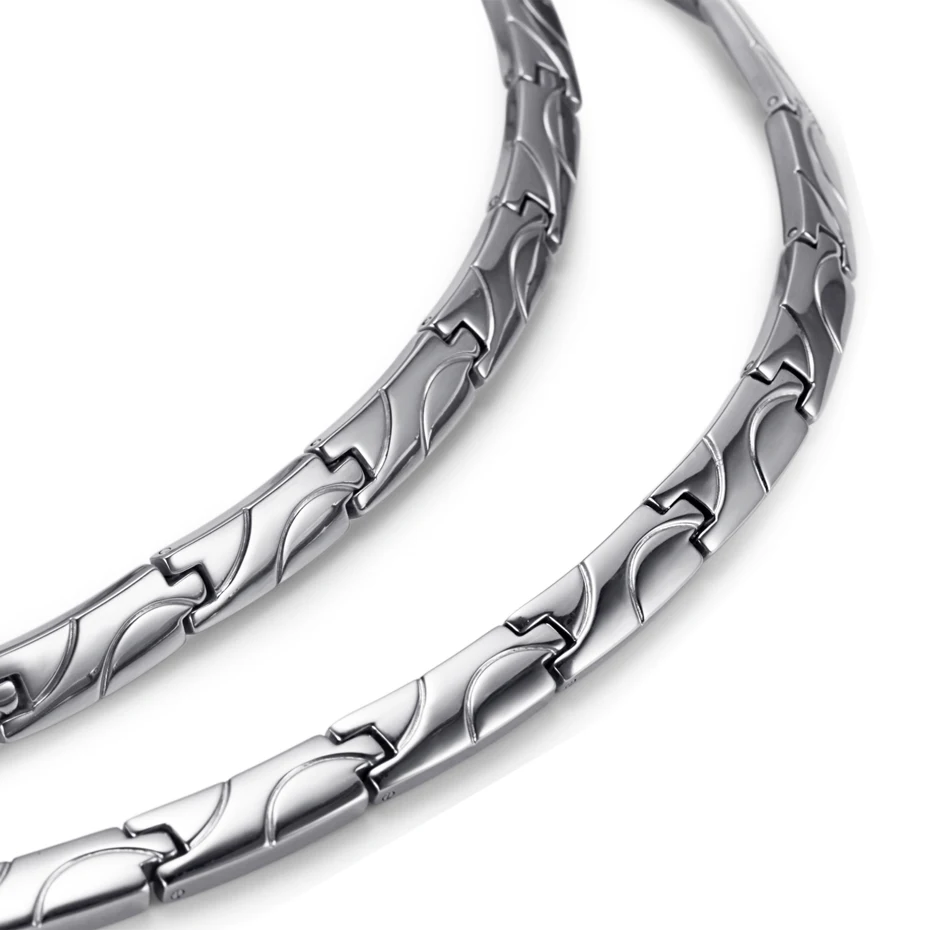 Titanium Power Necklaces silver  (13)