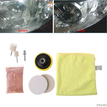 

8 Pcs Car Glass Windshield Rear Side Window Scratch Remover Polishing Pads Repair Kit
