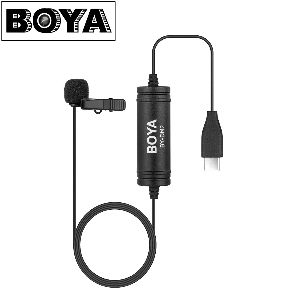 New BOYA BY-DM2 Lavalier Microphone Clip-on Mic with USB Type-C Interface for Android Smartphones Huawei Mate 10 Samsung Xiaomi New BOYA BY-DM2 Lavalier Microphone Clip-on Mic with USB Type-C Interface for Android Smartphones Huawei Mate 10 Samsung Xiaomi