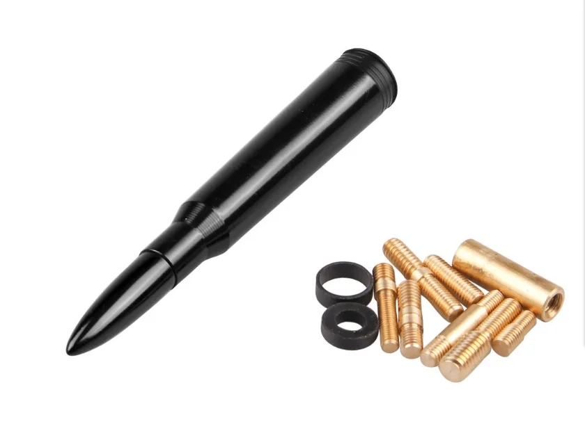 

F150 RAPTOR 50 CAL CALIBER BULLET AMMO ALUMINUM SHORT ANTENNA BLACK KIT