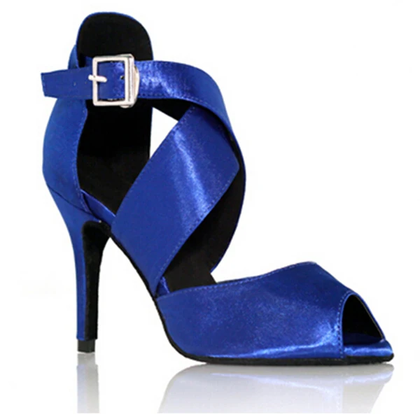 New Ladies Blue Satin Ballroom Latin Samba Salsa Ceroc font b Tango b font Jive Line