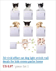 Посмотреть civid 20*30 см кошки настенные наклейки для детской комнаты ванная комната туалет домашний декор мультфильм настенные наклейки с животными diy Фреска Искусство
