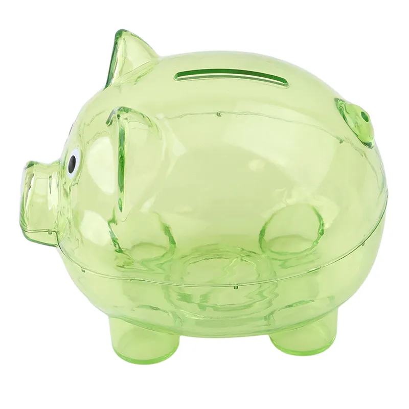

Cute Transparent Plastic Piggy Bank Birthday Gift Money Box Kid's Candy Machine Dolls Coin Boxes Toys Home Decor