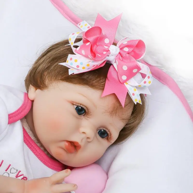 

NPK fashion brand new soft silicone reborn dolls 22"55cm baby real born girl bonecas bebes reborn child play house toy dolls