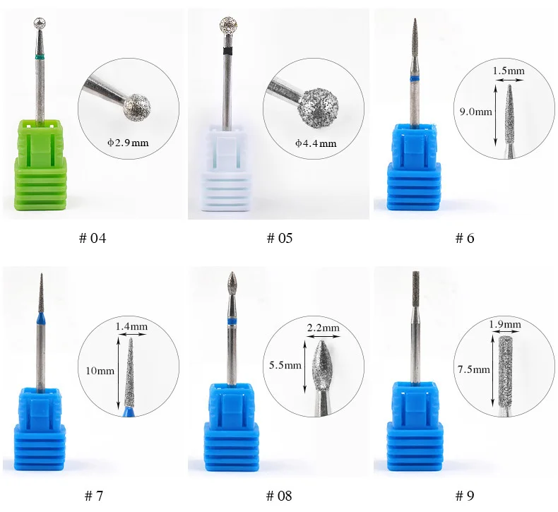 Фреза для маникюра Сверла для ногтей Педикюр фреза для ногтей сверла для ногтей Вольфрамовая мельница для маникюра фрезы