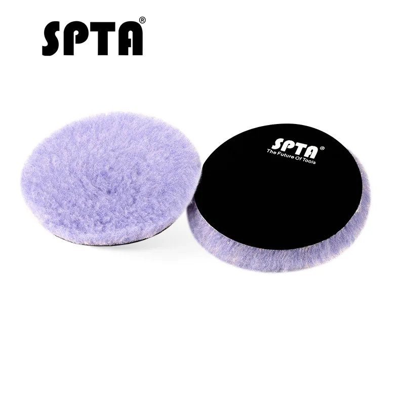 

SPTA 1" 2" 3" Purple Wool Pad High Density Lambs Woollen Car Polish Buffing Pad Car Polishing Pad For Car Detail Waxing Polisher