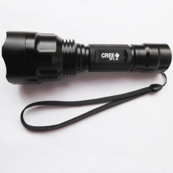 

LED Torch Lampe C8 CREE XP-L V5 2000lm Cool White Light OP 3-mode LED Flashlight for Camping, Hiking, Cycling