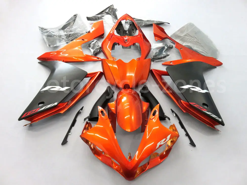 Orange Black ABS Complete Bodywork Injection Fairing Kit For Yamaha YZF R1 2007 - 2008 | Автомобили и мотоциклы