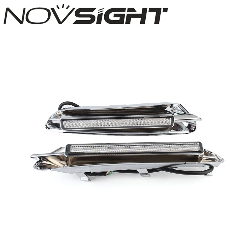 

NOVSIGHT Car LED DRL Driving Daytime Running Light White Yellow Blue Turn Signal For Buick Encore 2012-2016 Free Shipping