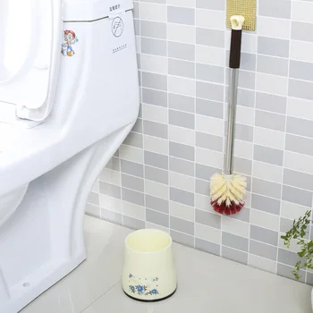 

1PC Plastic Toilet Brush Toilet Pump Set Strong Suction WC Scrub Cleaning Brush Holder Tool Set Bathroom Cleaner Kit JH 0764