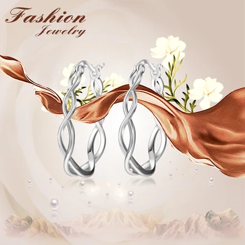 

YFN 925 Sterling Silver Hoop Earrings For Women Knot Twisted Circle Earring 925 Silver Earrings Woman's Fine Jewelry Mom's Gifts