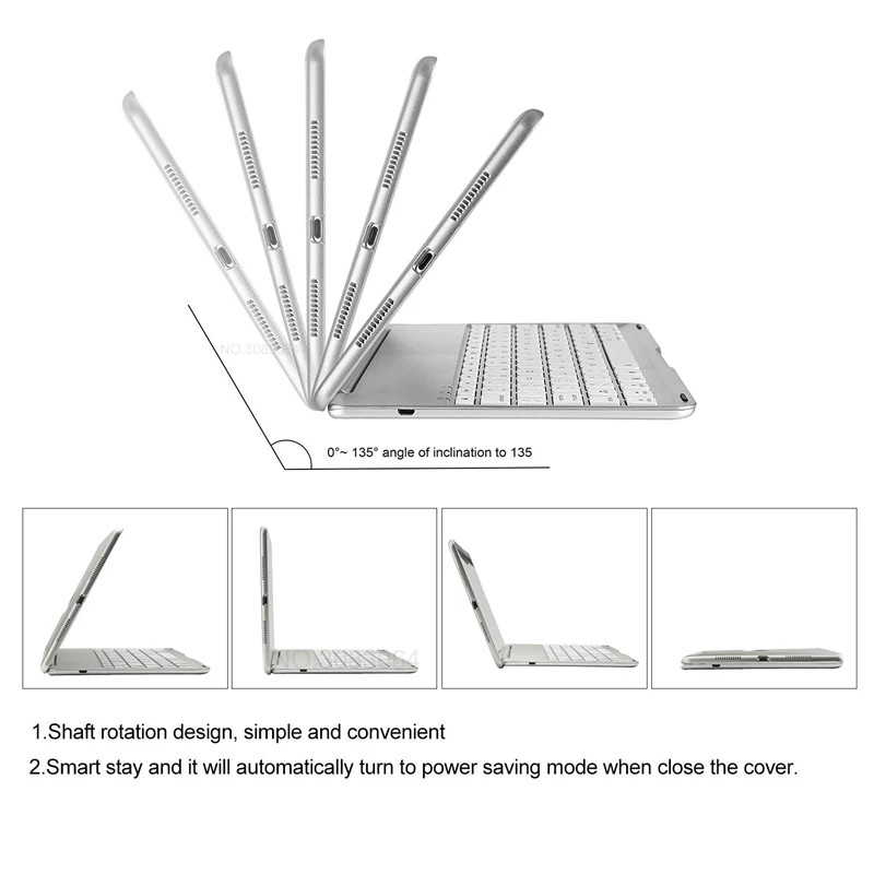 Чехол Loufu для iPad Air 2 чехол с клавиатурой Bluetooth 3 0 беспроводная клавиатура Air2 9 7