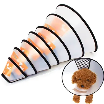 

Transparent Dog Cat Protection Cover Wound Healing Neck Cone Pet Medical Protective Collar Circle Smart Cone Prevent Bite Pretty
