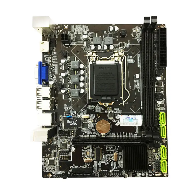 Материнская плата PPYY NEW H55 материнская LGA1156 DDR3 16 ГБ два Sata 2 0 4xUSB PCI Express поддержка