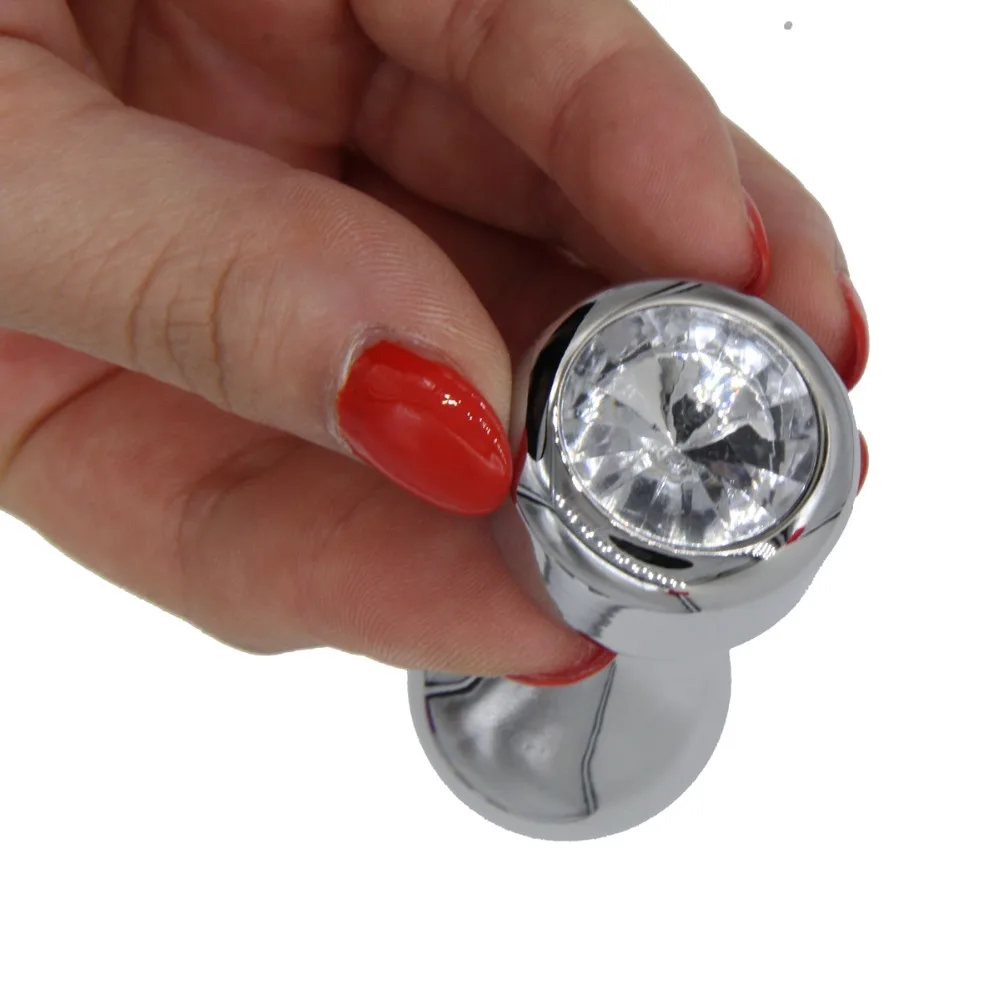 Metal Anal Butt Plug Stainless Steel Anal Plug Beads Jeweled Anus Jewelry Butt Insert Sex Products Toy for Adult
