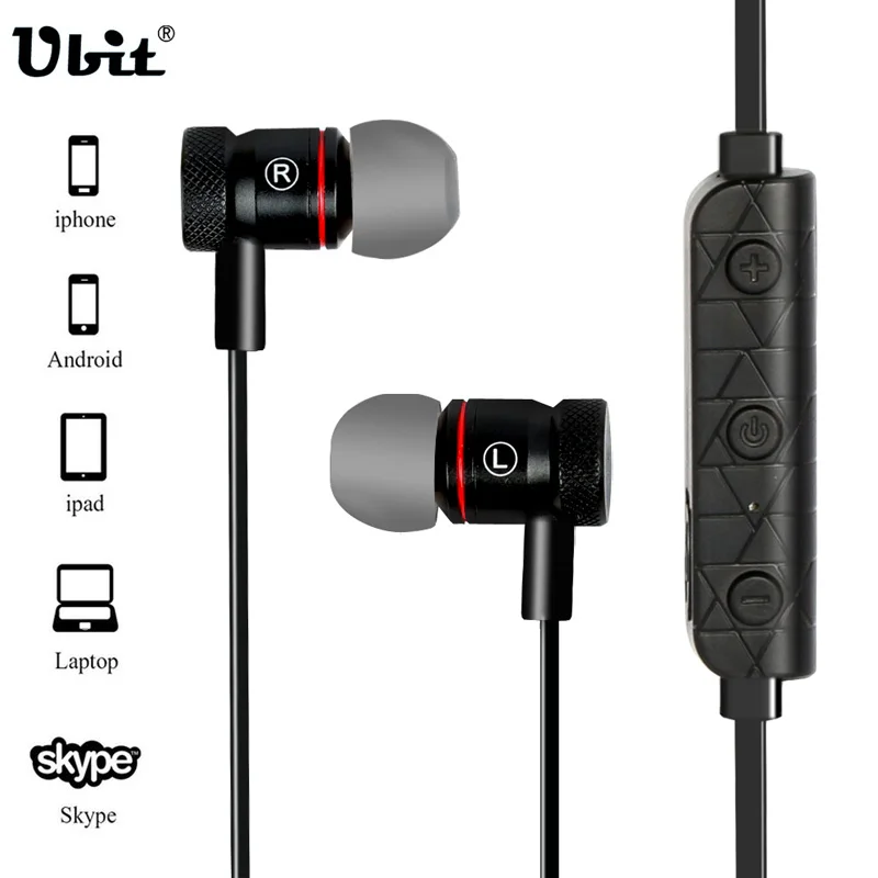 Ubit Smart Bluetooth Sluchátko bezdrátové Sport Bluetooth 4,1 In-ear Stereo hudební sluchátka M9 s mikrofonem Headsfree