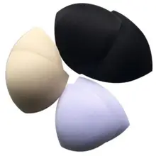 Женские накладки для груди, 6 цветов, Треугольные чашечки, чашечки для бюстгальтера-бикини, подушечки для бюстгальтера, вкладыши для груди, поролоновые накладки для купальника, аксессуары для купальников, 2 шт