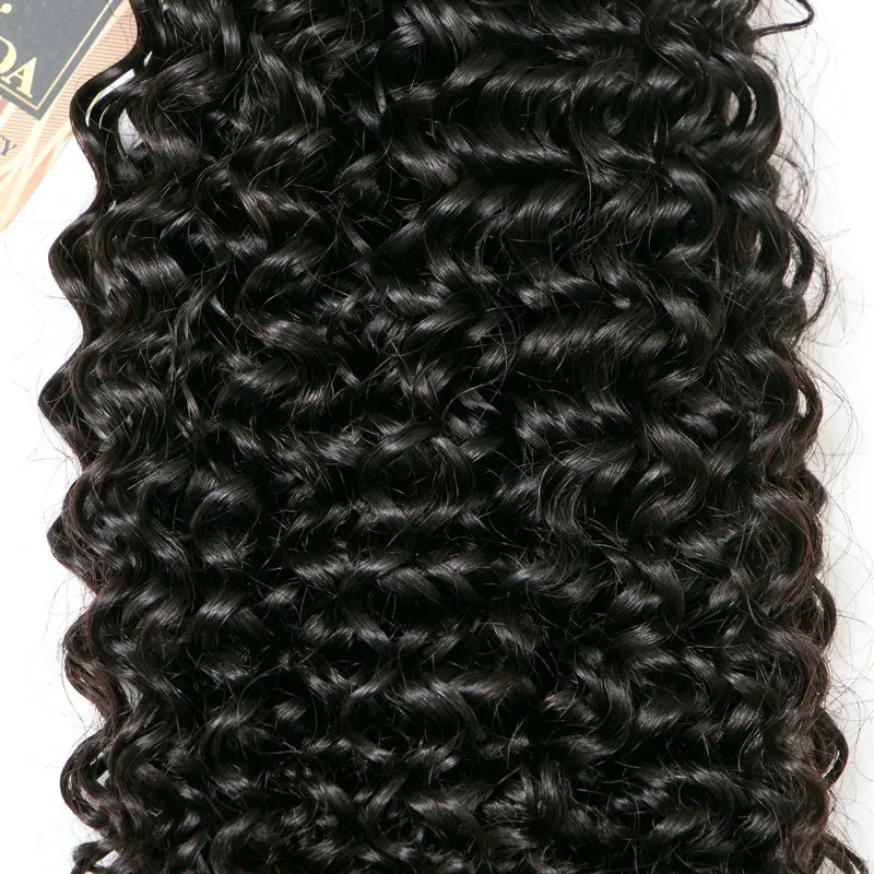 Yavida Malaysian Hair Kinky Curly Extensions Human Hair Weaving Bundles Natural Color 1/3Piece 100G Non-Remy Curly Hair Bundles