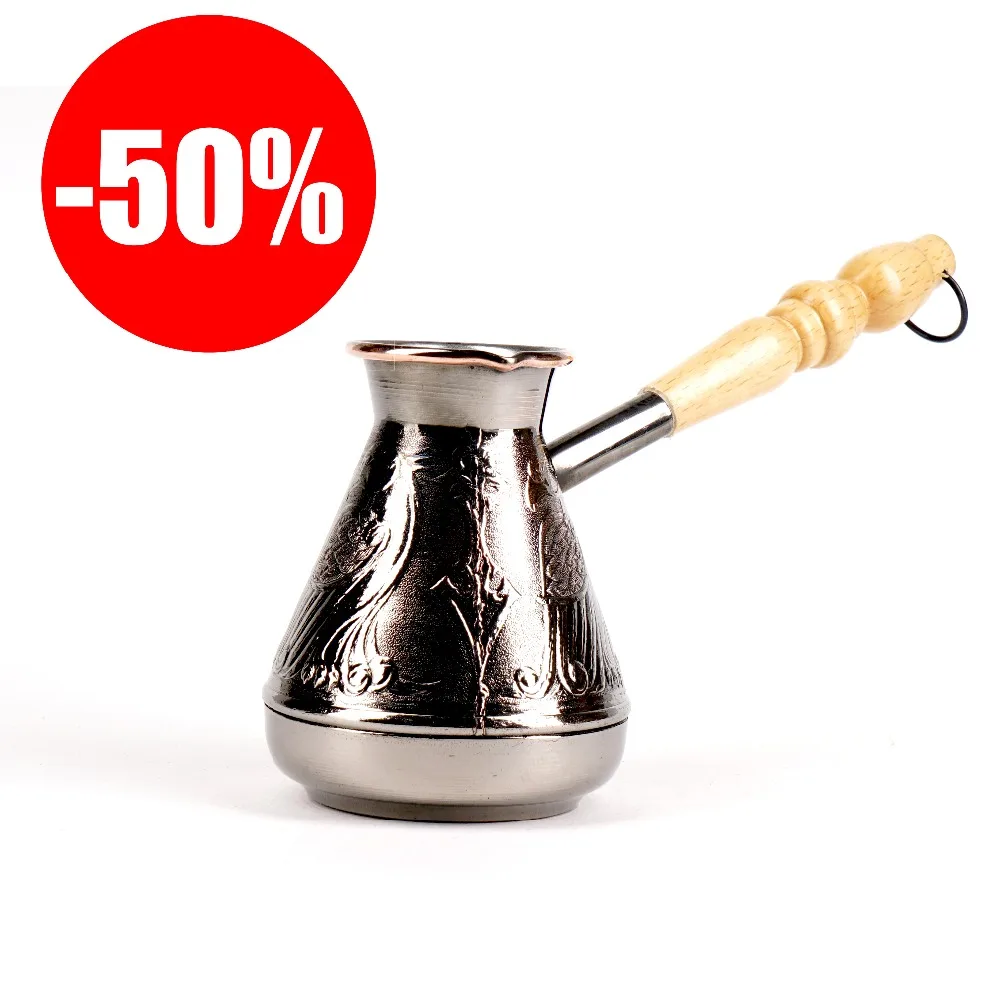ТУРКА ДЛЯ КОФЕ медная с деревянной резной ручкой 380 мл.|copper kitchen utensils|gift giftsgifts children