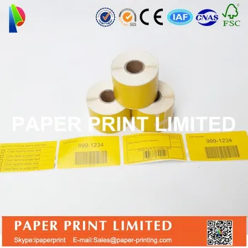

100 Rolls Dymo 99014 Yellow Color Generic Label 54mm*101mm 220Pcs Compatible for LabelWriter 450Turbo Printer SLP 440 450