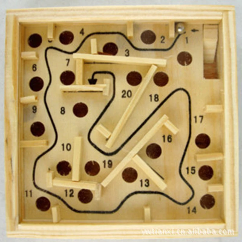 

Mini Wooden Labyrinth Board Game Ball In Maze Puzzle Handcrafted Toys 11.5*2.5cm Children Educational Toys antistress Toy