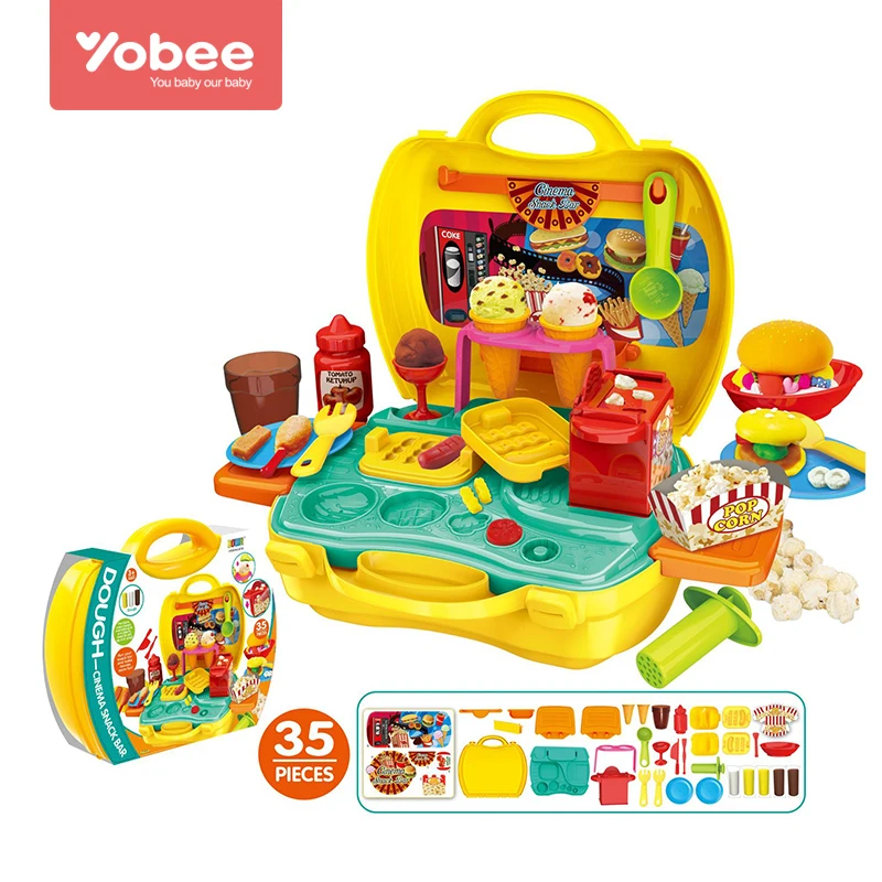

Cooking Toys Colorful Clay Mold Miniature Food Slime DIY Modeling Toy for children boys Pretend Play Toy Kit by Yobee