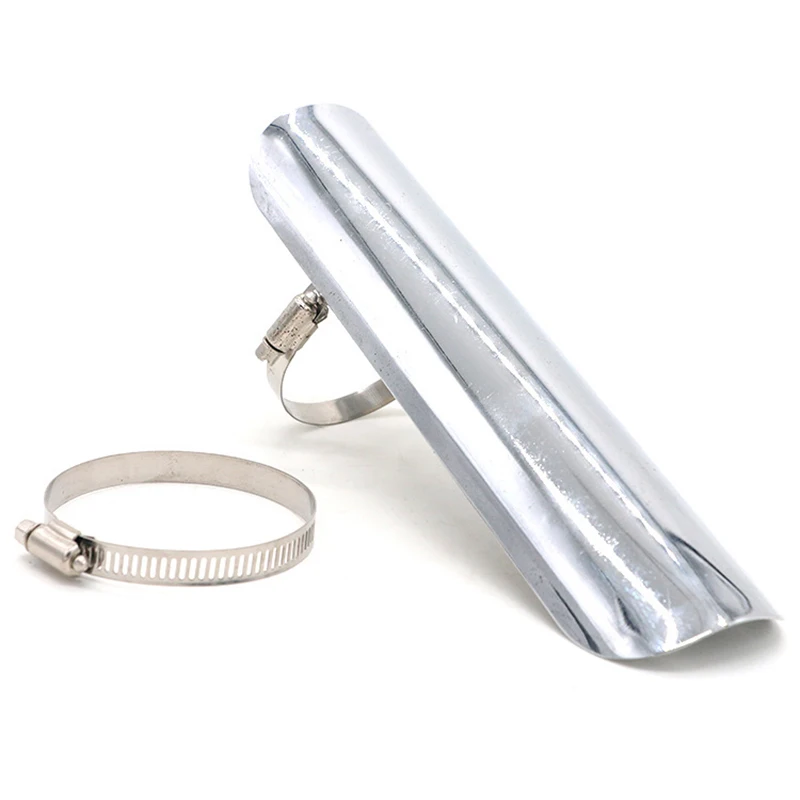 

Motorcycle Shield Heat Exhaust Pipe Muffler Iron 24*5.5cm Cover Accessories 7/8" Black Guard Clamp-on