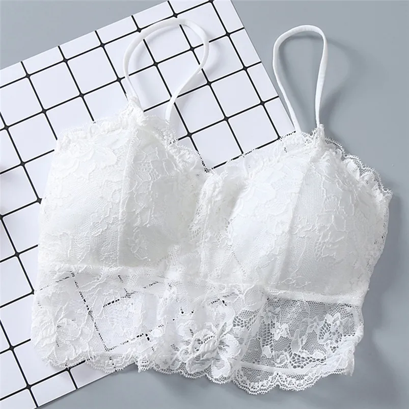 One Size Women Sexy Braids Vest Have A Chest Pad Wearing Sports Underwear Solid Underwear Bra Sweet Soft Bra 30AP03 (8)