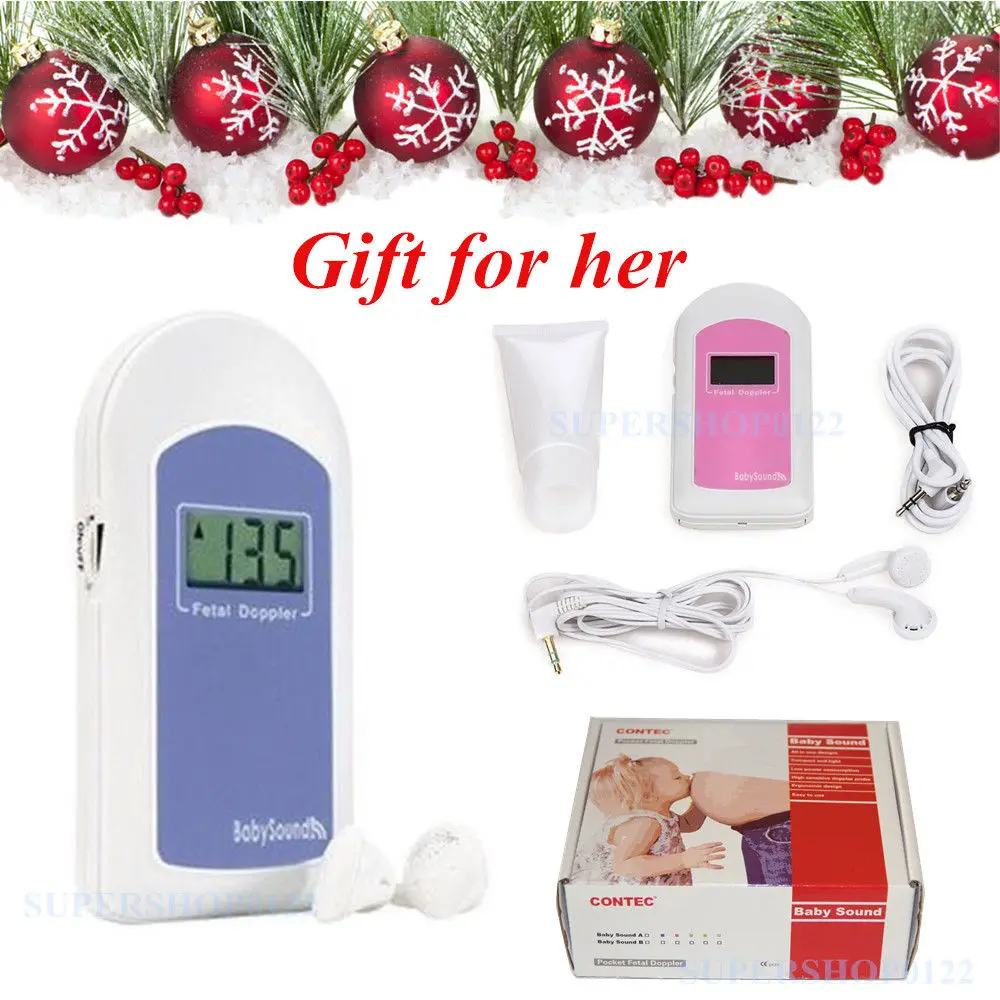 

5 pic Factory FDA USA Seller FDA LCD Handheld Pocket Fetal Doppler,Baby Heart Monitor,free Gel,Baby sound B