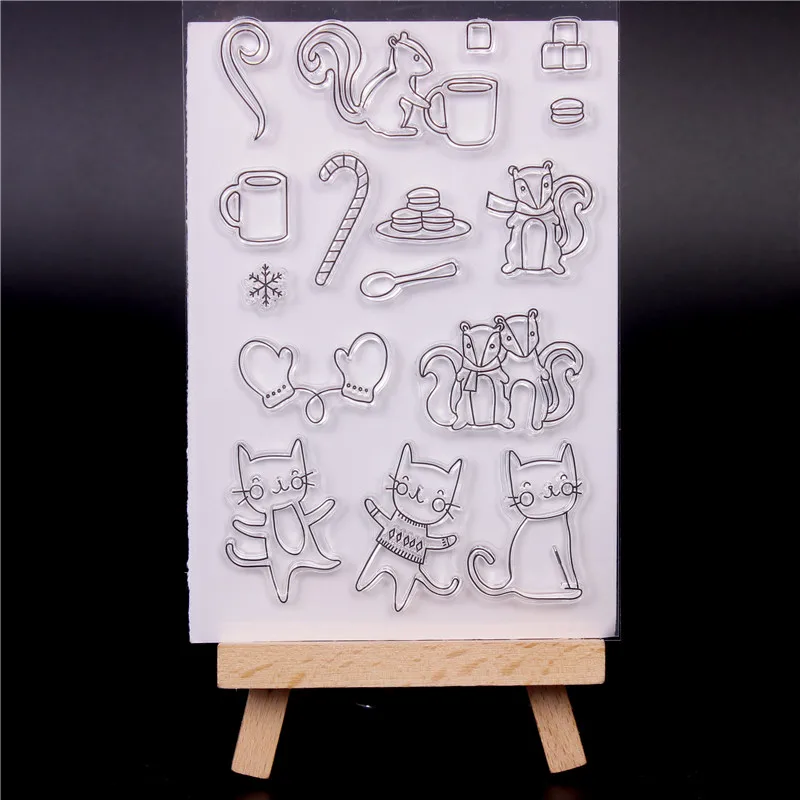 Rubber Silicone Clear Stamps for Scrapbooking Tampons Transparents Seal Background Stamp Card