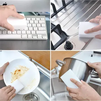 

100PcsMelamine Sponge Magic Sponge Eraser Melamine Cleaner for Kitchen Office Bathroom Cleaning Nano Sponges 10x6x2cm
