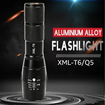 

LED Flashlight XML-T6 Tactical Flashlight Q5 Mini Torch Waterproof pocket Flashlight Outdoor Lighting UV Flashlight Scorpion