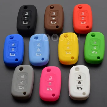 

100pcs/lot Silicone Car Key Case Cover For Smart ROADSTER FORTWO W453 For Renault Duster Clio For LADA Priora Sedan