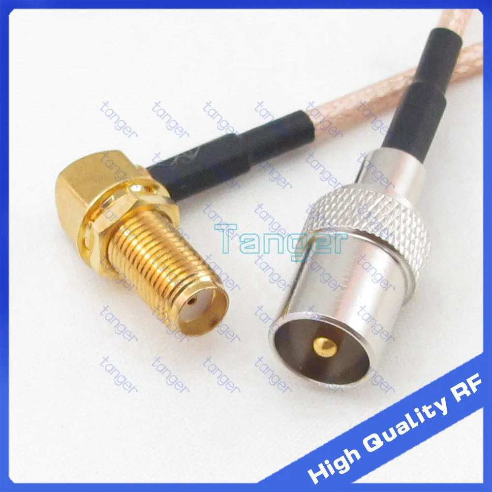 

Tanger high quality TV male to SMA female jack right angle with 20cm 8inch RG316 RG-316 RF Coaxial Pigtail Jumper Low Loss cable