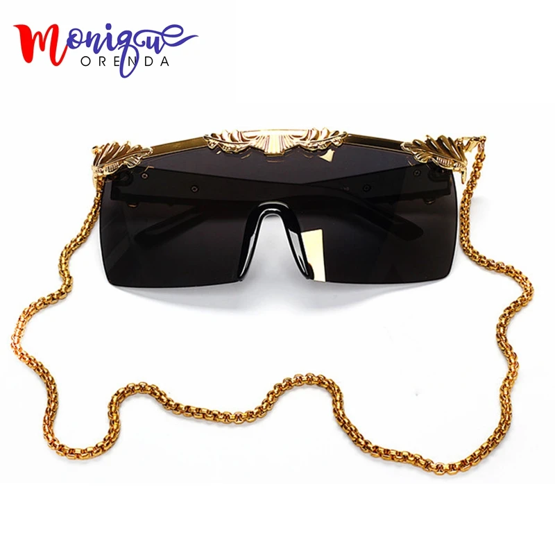 2017 Nuovo Arrivato Donne Occhiali Da Sole Del Progettista di Marca  Steampunk Uomo Occhiali Da Sole Occhiali Da Sole Oversize Con Catena D'oro Occhiali  Da Sole Quadrati|sunglasses with|sunglasses with brandsunglasses with gold