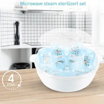 

Infant Bottle Safety Microwave Steam Sterilizer Set BPA Free Baby Bottle Sterilizer Nipples Pacifiers Disinfection Steam Box