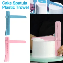 DIY Регулируемая высота торт шпателем пластиковая гладилка украшение торта, выпечки кухонный инструмент, для торта Практические Торт помощи аксессуар