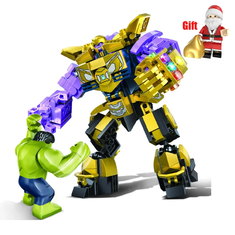 

Legoinglys Thanos Energy Stones Gloves Building Blocks Avengers 3 New Infinity War Hulk Block Marvel Figures Kids Toys Gift